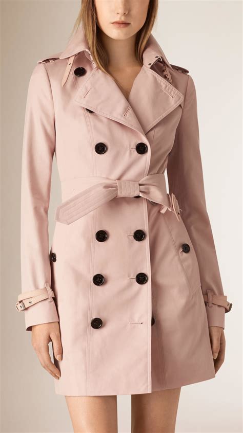 burberry leather trim technical cotton trench coat|burberry trench coat leather sleeves.